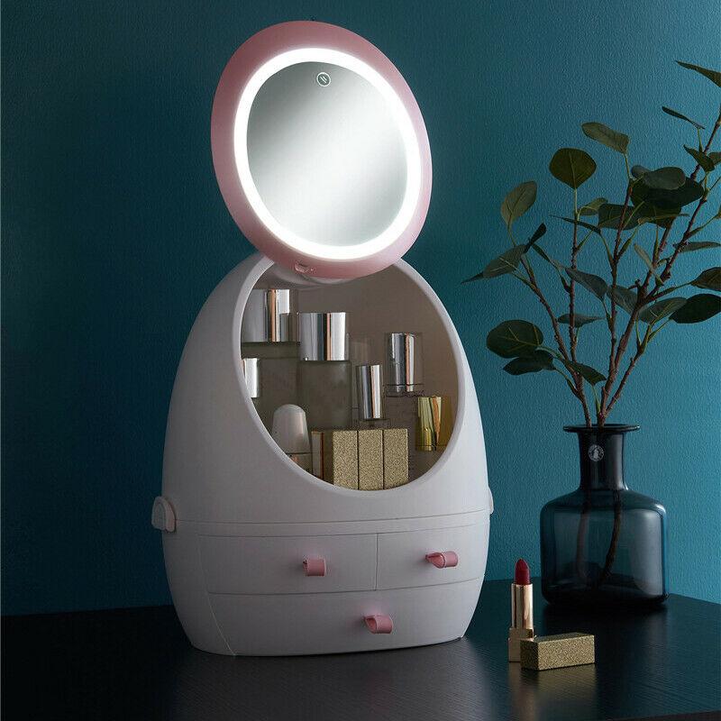 ignitine  LED Mirror Makeup Storage Box eComChef  product_description